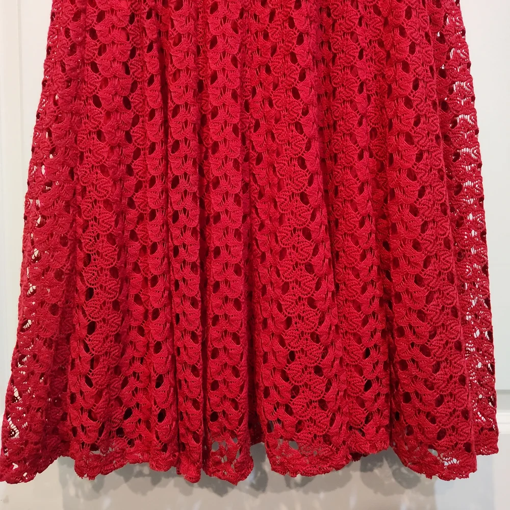 Rabbit Rabbit Rabbit Red Crochet Midi Dress - Picture 8 of 11
